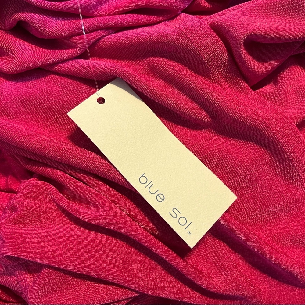 NWT Blue Sol fuchsia Pink Jersey Tunic 1X New Boho Festival Sexy - Picture 5 of 8